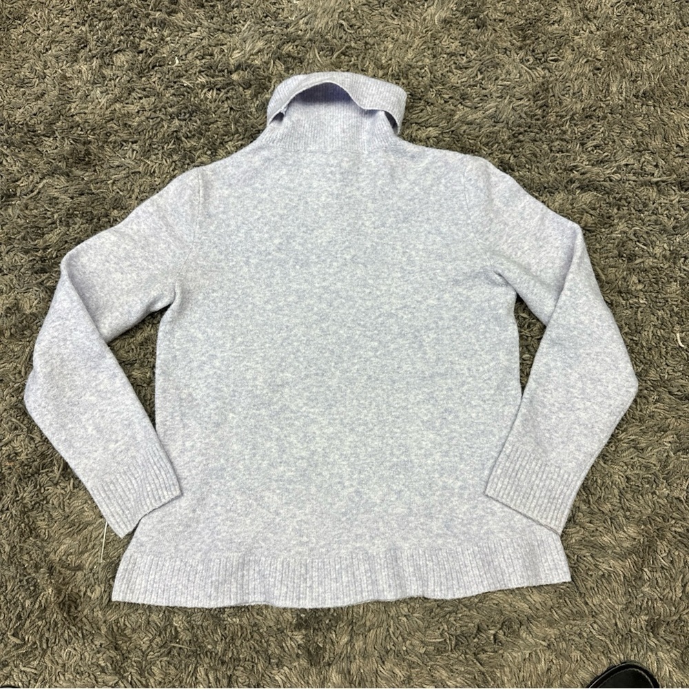 J. Crew Lavender Turtleneck Sweater with Button Detail - Picture 6 of 10